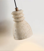 Sorenna Pendant Light in Yellow Travertine | Modern Organic Designer Lamp