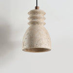 Sorenna Pendant Light in Yellow Travertine | Modern Organic Designer Lamp