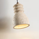Sorenna Pendant Light in Yellow Travertine | Modern Organic Designer Lamp