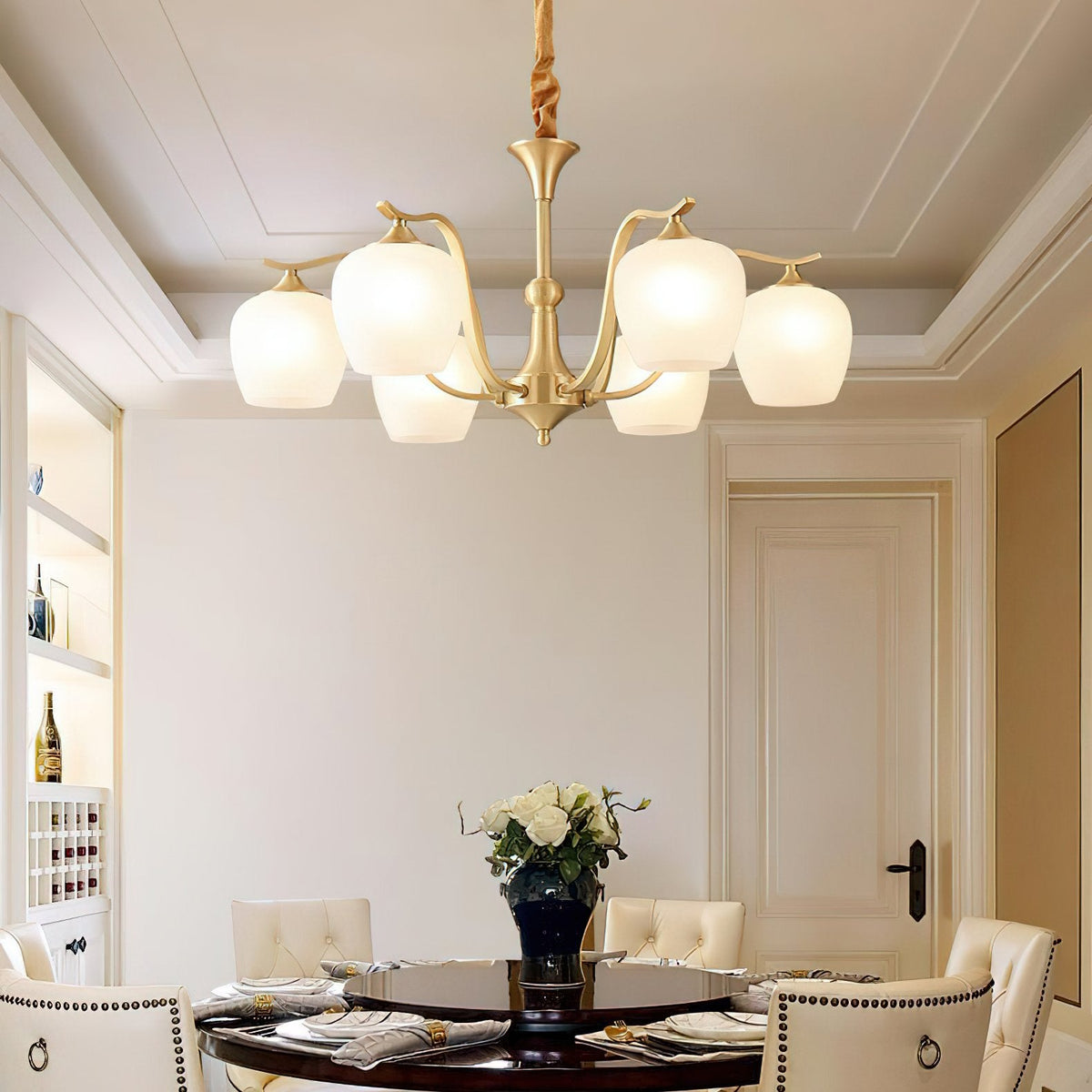 Spherical Brass Chandelier