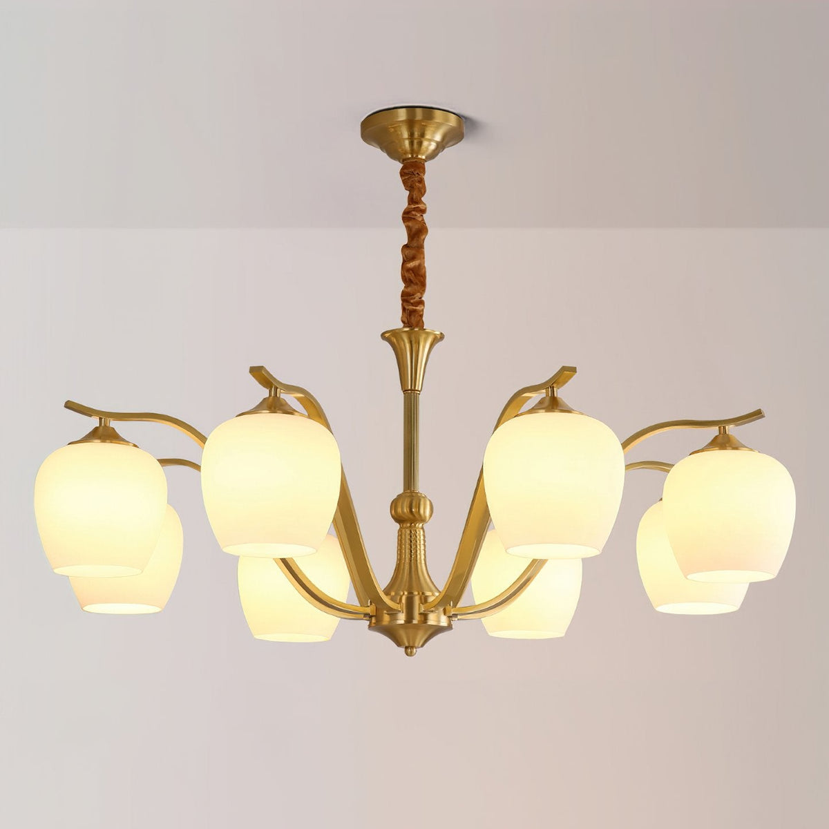 Spherical Brass Chandelier