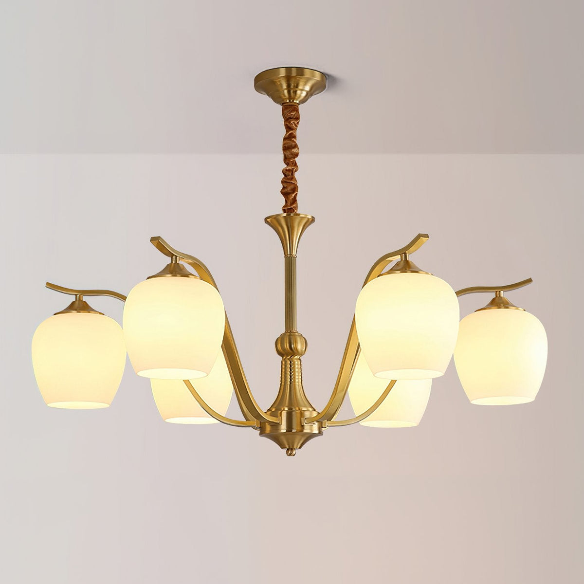 Spherical Brass Chandelier