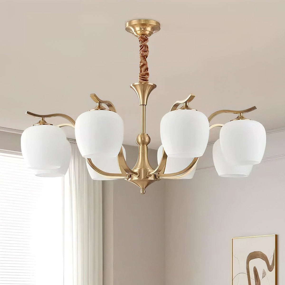 Spherical Brass Chandelier