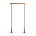 Spindle Disc Wood Pendant Light – Modern Minimalist Ceiling Lamp