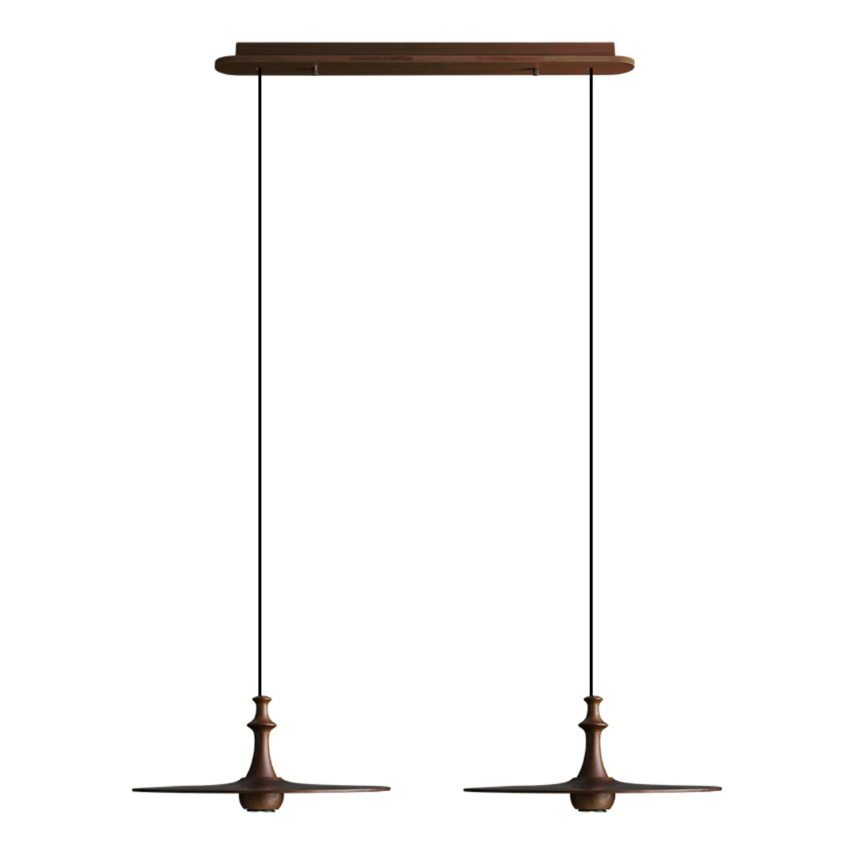 Spindle Disc Wood Pendant Light – Modern Minimalist Ceiling Lamp