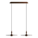 Spindle Disc Wood Pendant Light – Modern Minimalist Ceiling Lamp