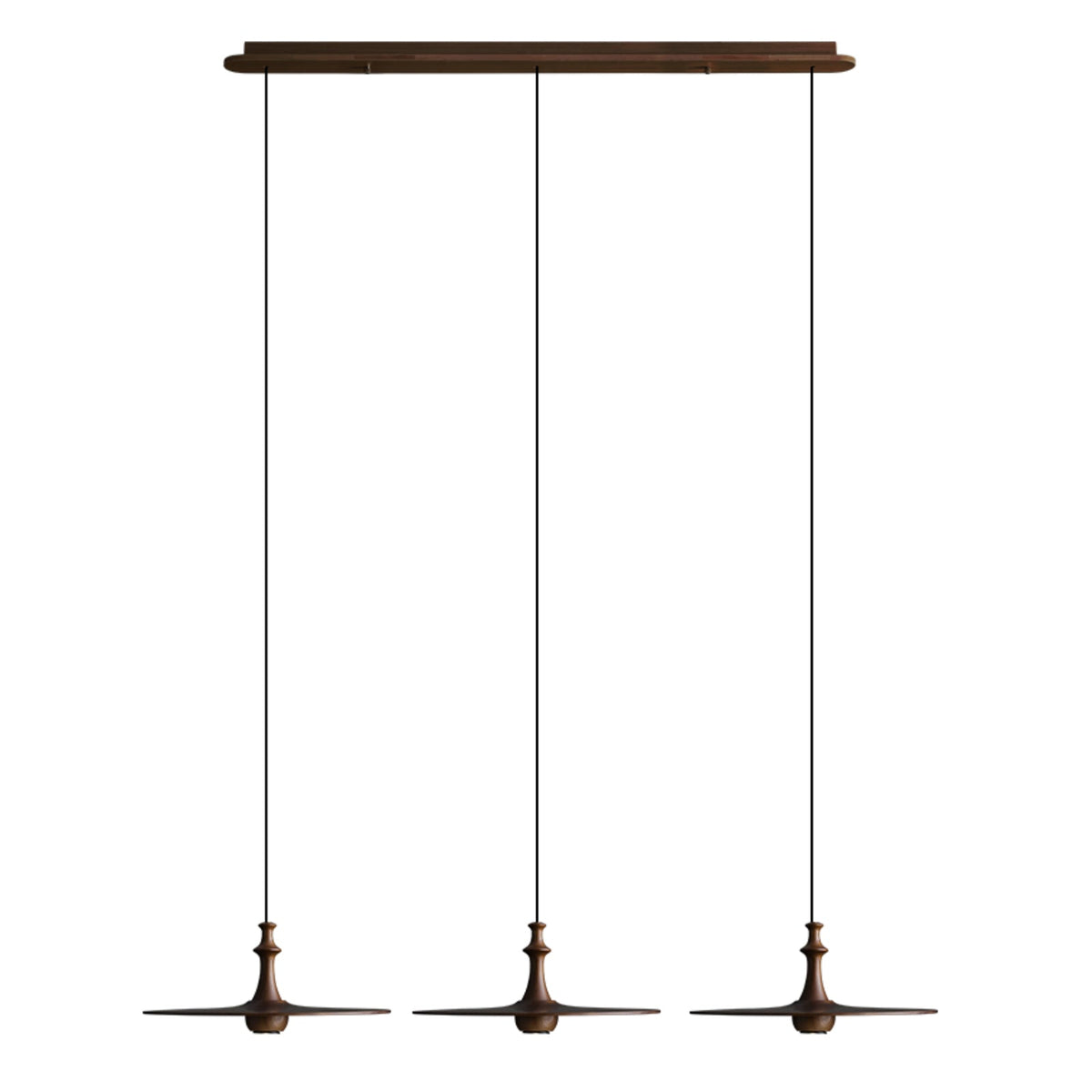 Spindle Disc Wood Pendant Light – Modern Minimalist Ceiling Lamp