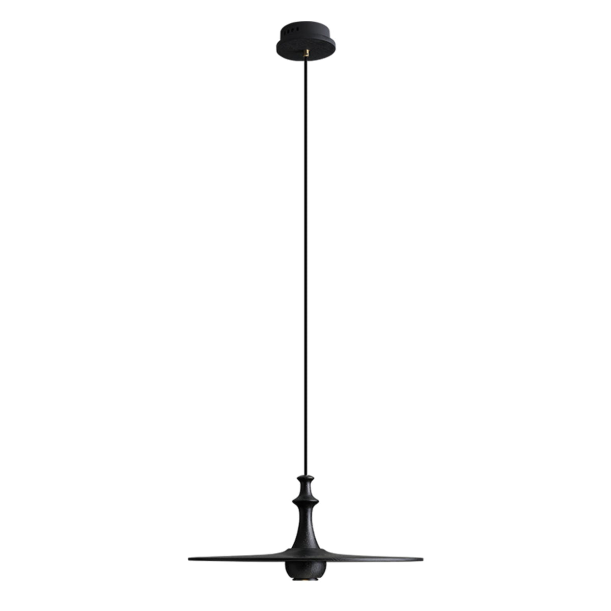 Spindle Disc Wood Pendant Light – Modern Minimalist Ceiling Lamp
