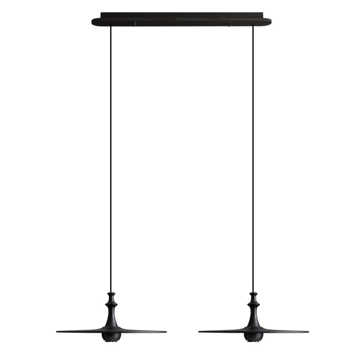 Spindle Disc Wood Pendant Light – Modern Minimalist Ceiling Lamp