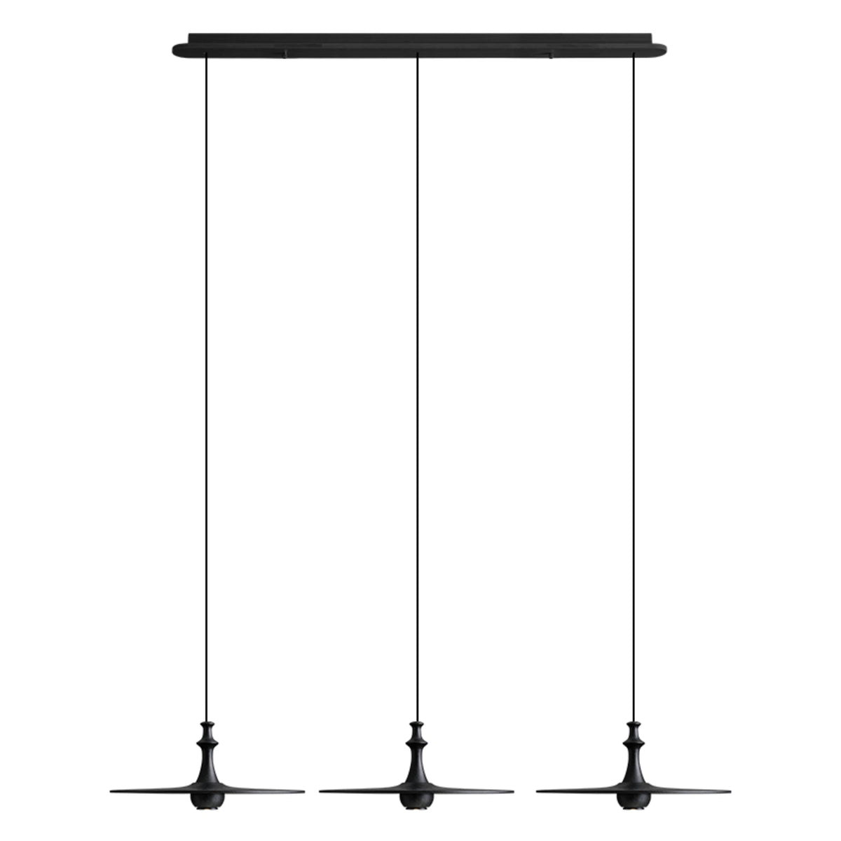 Spindle Disc Wood Pendant Light – Modern Minimalist Ceiling Lamp