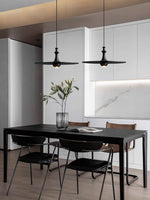 Spindle Disc Wood Pendant Light – Modern Minimalist Ceiling Lamp