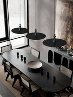 Spindle Disc Wood Pendant Light – Modern Minimalist Ceiling Lamp