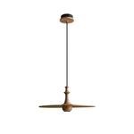Spindle Disc Wood Pendant Light – Modern Minimalist Ceiling Lamp