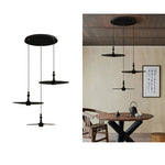Spindle Disc Wood Pendant Light – Modern Minimalist Ceiling Lamp