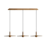 Spindle Disc Wood Pendant Light – Modern Minimalist Ceiling Lamp