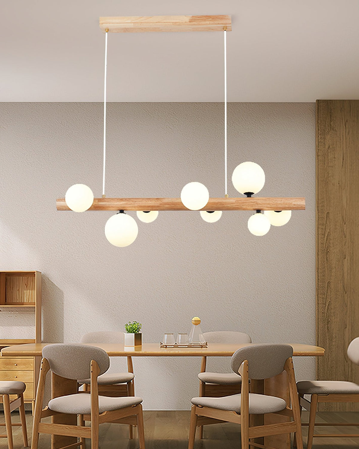Spiral Glass Ball Chandelier