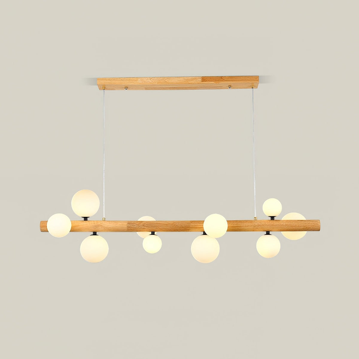Spiral Glass Ball Chandelier