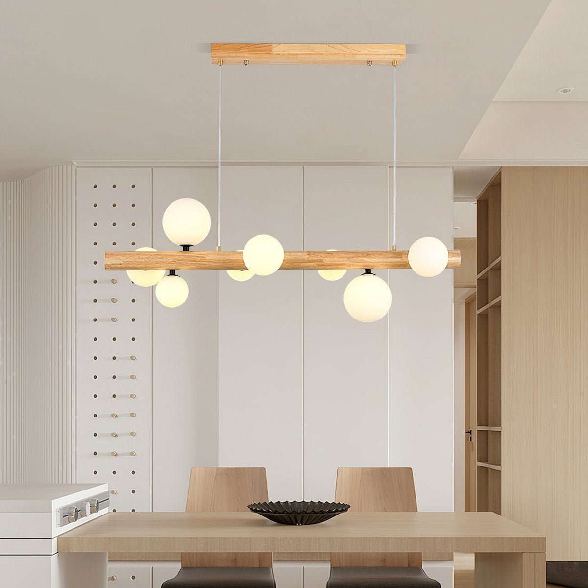 Spiral Glass Ball Chandelier