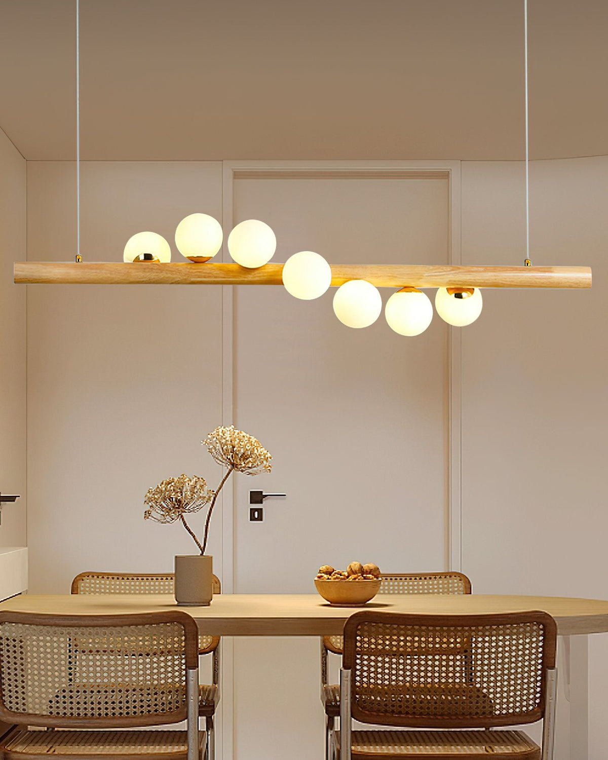Spiral Glass Ball Chandelier