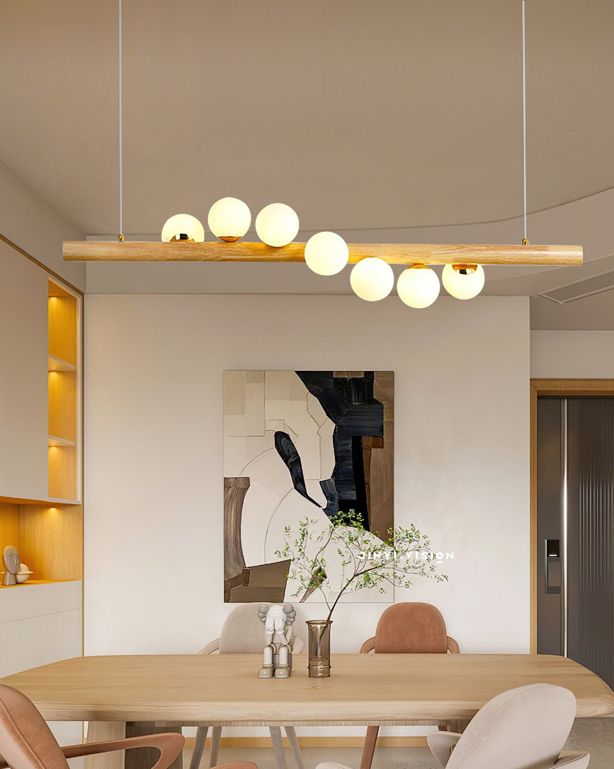Spiral Glass Ball Chandelier