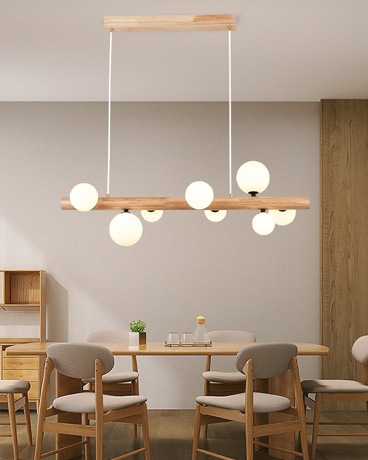 Spiral Glass Ball Chandelier