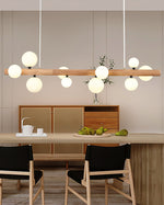 Spiral Glass Ball Chandelier