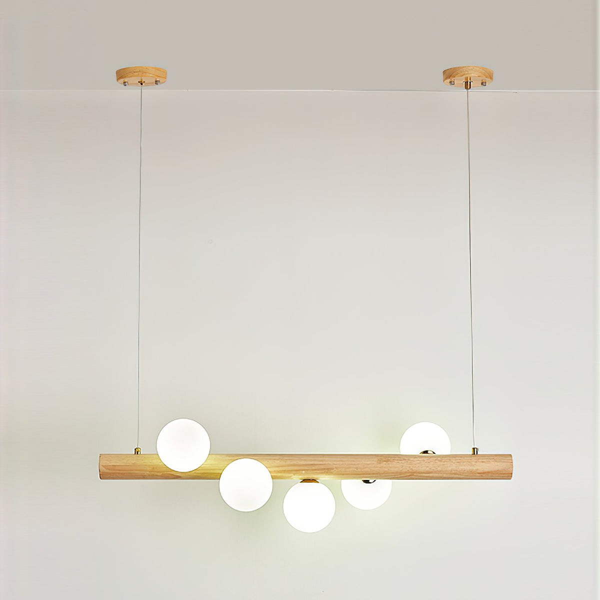 Spiral Glass Ball Chandelier