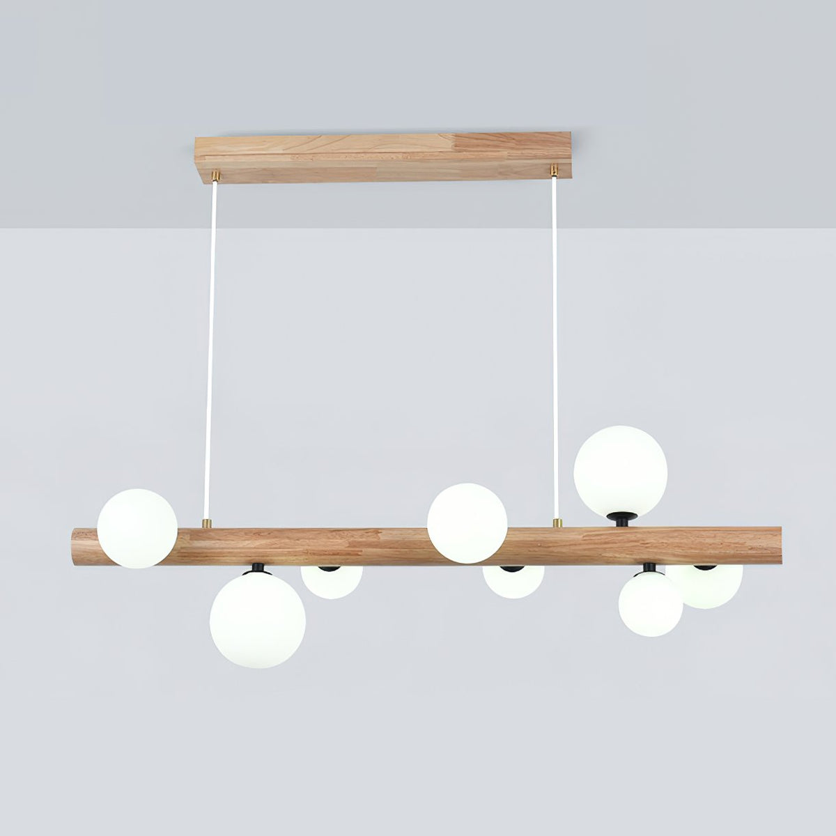 Spiral Glass Ball Chandelier