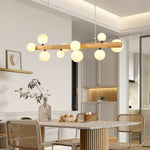 Spiral Glass Ball Chandelier