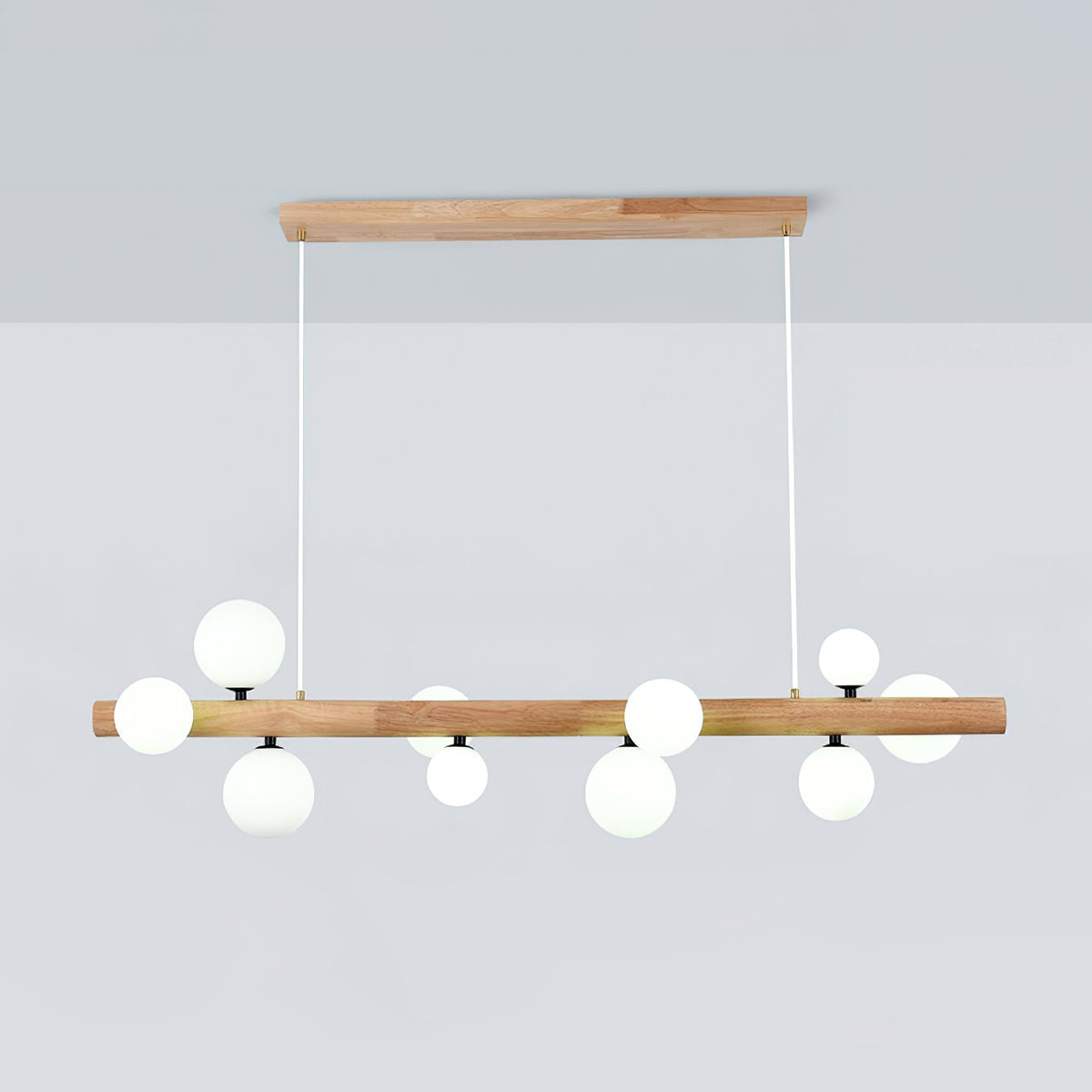 Spiral Glass Ball Chandelier