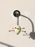 Sputnik Wall-Mounted Coat Rack in Chrome and Iron