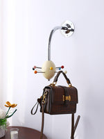 Sputnik Wall-Mounted Coat Rack in Chrome and Iron