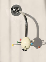 Sputnik Wall-Mounted Coat Rack in Chrome and Iron