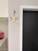 Sputnik Wall-Mounted Coat Rack in Chrome and Iron