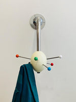 Sputnik Wall-Mounted Coat Rack in Chrome and Iron