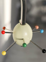 Sputnik Wall-Mounted Coat Rack in Chrome and Iron