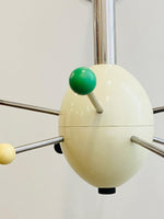 Sputnik Wall-Mounted Coat Rack in Chrome and Iron