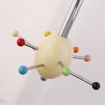 Sputnik Wall-Mounted Coat Rack in Chrome and Iron