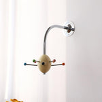 Sputnik Wall-Mounted Coat Rack in Chrome and Iron
