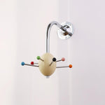 Sputnik Wall-Mounted Coat Rack in Chrome and Iron