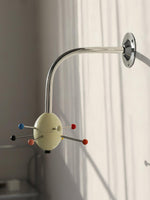 Sputnik Wall-Mounted Coat Rack in Chrome and Iron