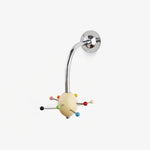 Sputnik Wall-Mounted Coat Rack in Chrome and Iron