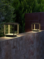 Solar Square Frame Post Light – Modern Waterproof LED Garden Lamp
