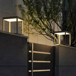 Solar Square Frame Post Light – Modern Waterproof LED Garden Lamp
