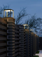 Solar Square Frame Post Light – Modern Waterproof LED Garden Lamp