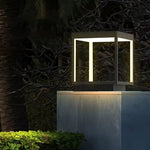 Solar Square Frame Post Light – Modern Waterproof LED Garden Lamp