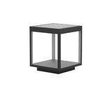 Solar Square Frame Post Light – Modern Waterproof LED Garden Lamp