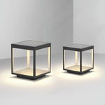 Solar Square Frame Post Light – Modern Waterproof LED Garden Lamp