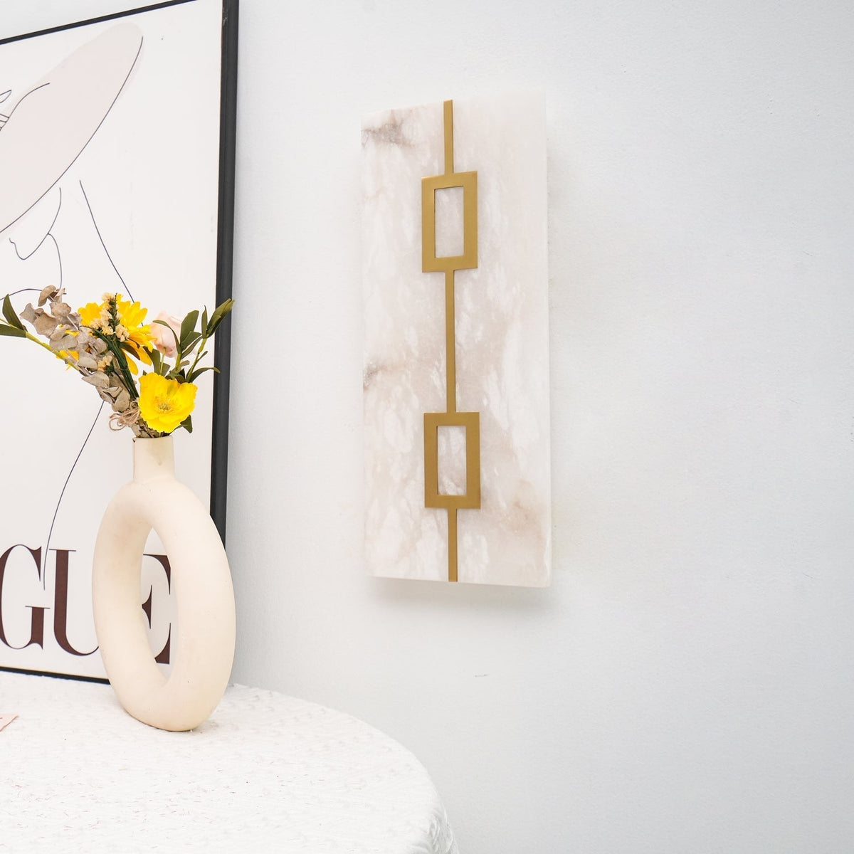 Square Marble Wall Lamp