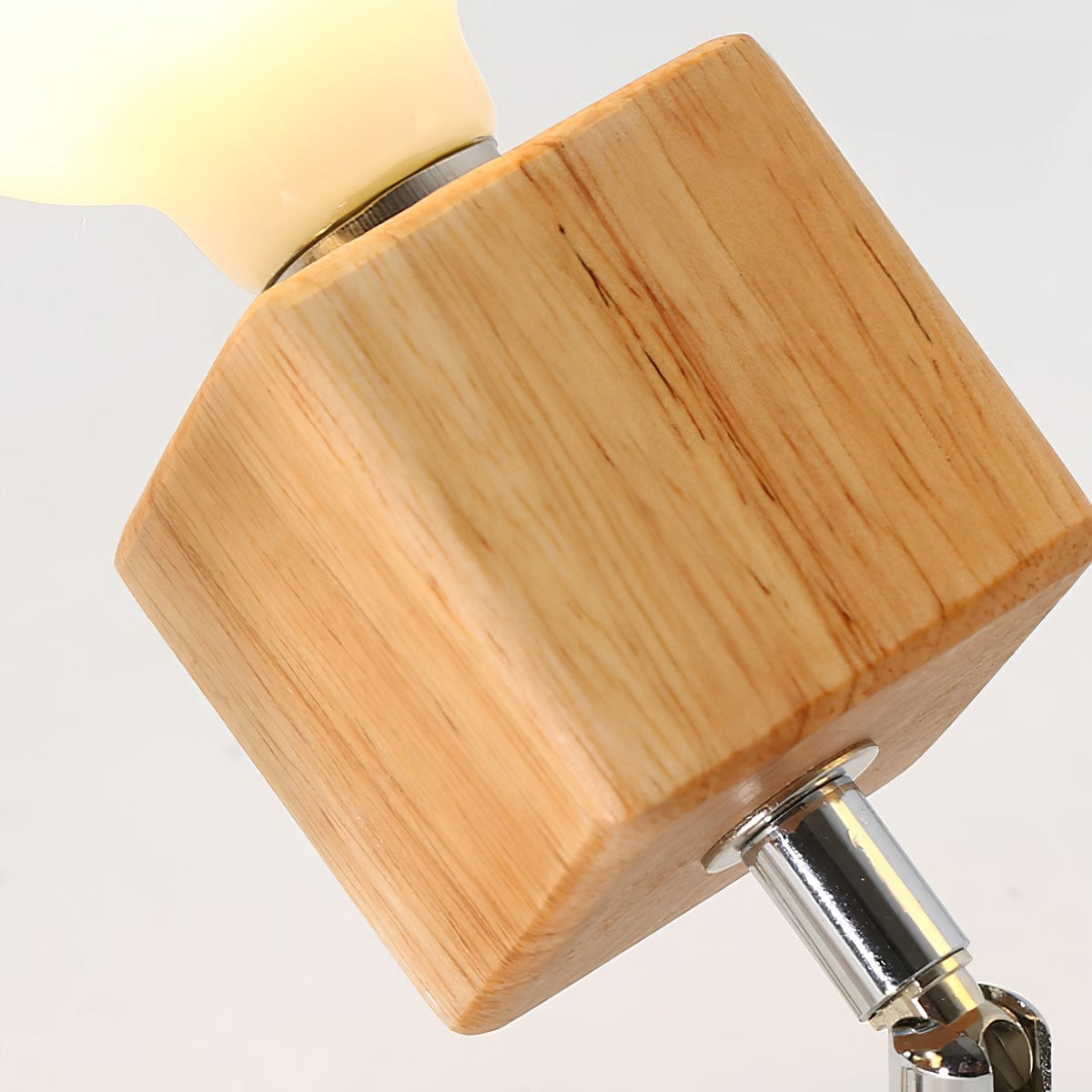 Square Solid Wood Track Ceiling Lamp